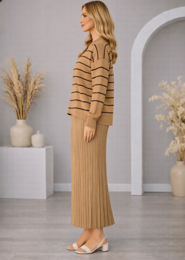 4210 فنسان تريكو ياقة مدورة  - ivory