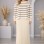 Elegantes zweiteiliges Damen-Strickkleid gestreift 4210  - Beige