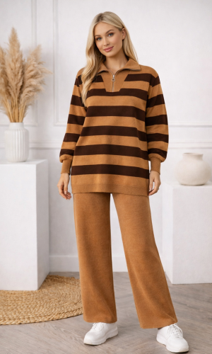 طقم تريكو مقلم 4212  - شوكو