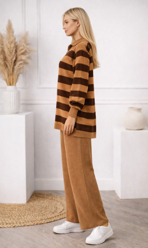 طقم تريكو مقلم 4212  - شوكو