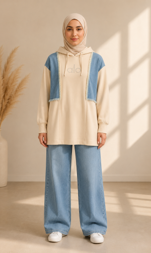 4309 طقم طلعة الو - Beige
