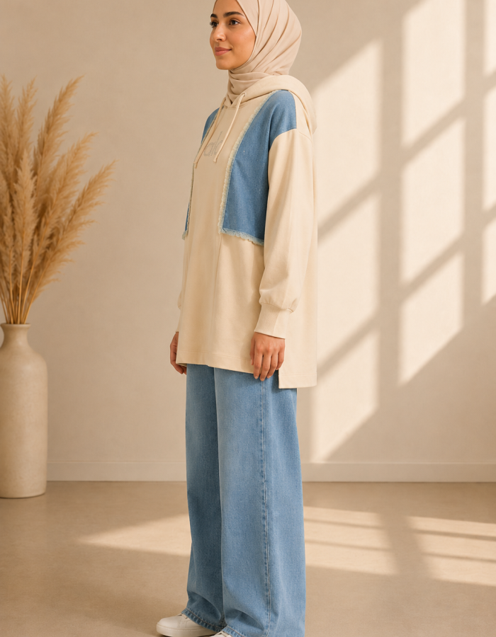 4309 طقم طلعة الو - Beige