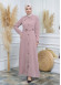 Modamix women Coat Hoodied Trenchcoat of Rose Rise fabric 242 Pembe