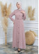 Modamix women Coat Hoodied Trenchcoat of Rose Rise fabric 242 Pembe