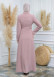 Modamix women Coat Hoodied Trenchcoat of Rose Rise fabric 242 Pembe