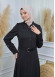 Modamix women Coat Hoodied Trenchcoat of Rose Rise fabric 242 Siyah