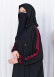 Muslim Hijab Dresse Set 4 Pieces Sheet Set Hooded Veiled 2-color Elastic Skirt Striped Sleeves Fits All Sizes Bordo