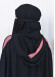 Muslim Hijab Dresse Set 4 Pieces Sheet Set Hooded Veiled 2-color Elastic Skirt Striped Sleeves Fits All Sizes Pembe