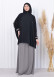 سدال شرعي نسائي طويل مع كبشون (شرشف,جلباب شرعي ) 825 Antrasit