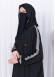 سدال شرعي نسائي طويل مع كبشون (شرشف,جلباب شرعي ) 825 Antrasit