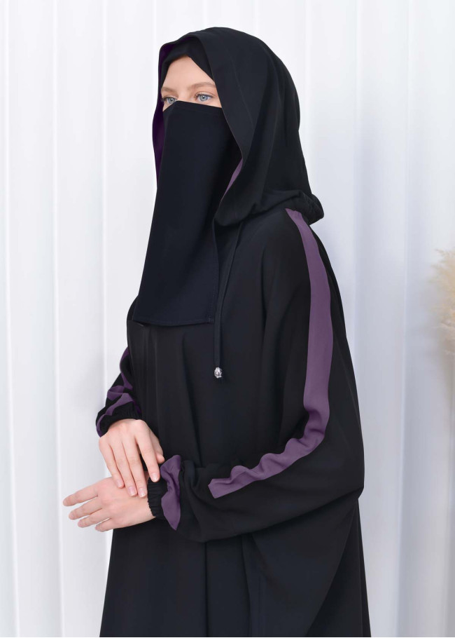 سدال شرعي نسائي طويل مع كبشون (شرشف,جلباب شرعي ) 825 Lila