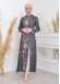 2 Piece Suit Patterned Belt Dress -Pants 1783 Haki
