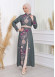 2 Piece Suit Patterned Belt Dress -Pants 1783 Haki