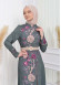 2 Piece Suit Patterned Belt Dress -Pants 1783 Haki