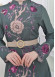 2 Piece Suit Patterned Belt Dress -Pants 1783 Haki