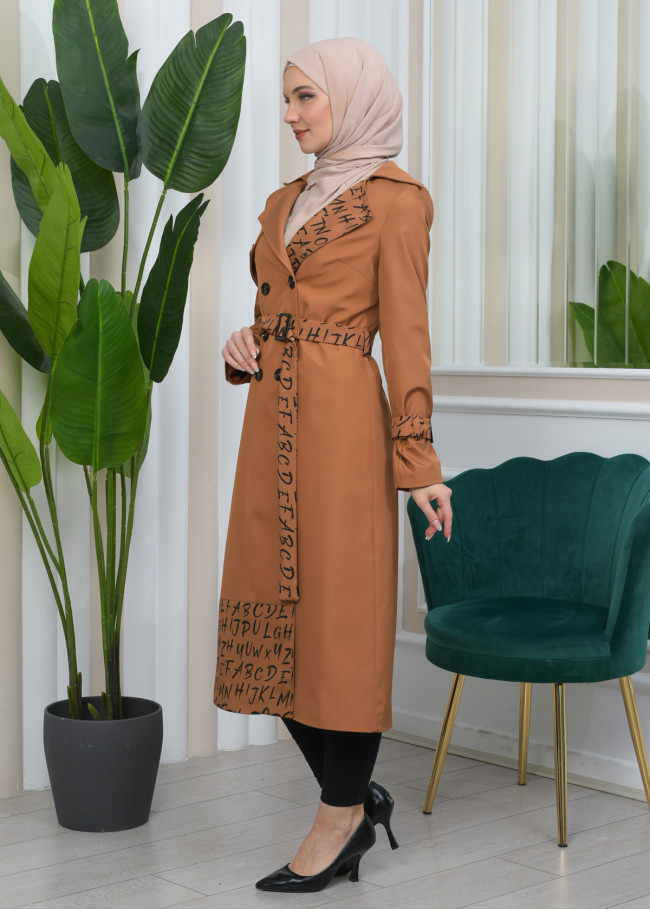 BELT PARACHUTE WOMEN'S WINTER  TRENCH COAT 1342 taba