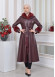 HOODED FUR SLEEVE BELT LEATHER TRENCH COAT 1350 Bordo