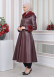HOODED FUR SLEEVE BELT LEATHER TRENCH COAT 1350 Bordo