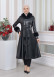 HOODED FUR SLEEVE BELT LEATHER TRENCH COAT 1350 Siyah