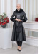 HOODED FUR SLEEVE BELT LEATHER TRENCH COAT 1350 Siyah