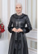 HOODED FUR SLEEVE BELT LEATHER TRENCH COAT 1350 Siyah