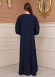 2-PIECE SET EMBROIDERED ABAYA AND DRESS 680 - deep blue