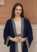 2-PIECE SET EMBROIDERED ABAYA AND DRESS 680 - deep blue