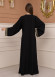 2-PIECE SET EMBROIDERED ABAYA AND DRESS 680 - black