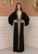 2-PIECE SET EMBROIDERED ABAYA AND DRESS 680 - black