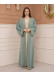 2-PIECE SET EMBROIDERED ABAYA AND DRESS 680 - mint