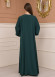 2-PIECE SET EMBROIDERED ABAYA AND DRESS 680 - green