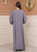 2-PIECE SET EMBROIDERED ABAYA AND DRESS 680 - gray