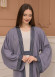 2-PIECE SET EMBROIDERED ABAYA AND DRESS 680 - gray