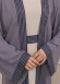 2-PIECE SET EMBROIDERED ABAYA AND DRESS 680 - gray