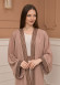 2-PIECE SET EMBROIDERED ABAYA AND DRESS 680 - beige