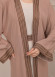 2-PIECE SET EMBROIDERED ABAYA AND DRESS 680 - beige