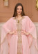 2-Piece Set Stone Embroidered Batwing Abaya & Dress 682 - pink