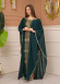 2-Piece Set Stone Embroidered Batwing Abaya & Dress 682 - green