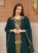 2-Piece Set Stone Embroidered Batwing Abaya & Dress 682 - green