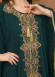 2-Piece Set Stone Embroidered Batwing Abaya & Dress 682 - green