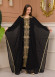 2-Piece Set Stone Embroidered Batwing Abaya & Dress 682 - black