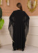 2-Piece Set Stone Embroidered Batwing Abaya & Dress 682 - black