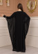 2-piece Stone-Embellished Detailed Batwing Abaya Dress 681 - black
