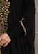 2-piece Stone-Embellished Detailed Batwing Abaya Dress 681 - black