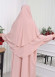 Muslim Wear Hijab Dresses , Women's Clothes Butterfly Hijab Set 2 Pieces 826 Pudra
