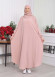 Muslim Wear Hijab Dresses , Women's Clothes Butterfly Hijab Set 2 Pieces 826 Pudra