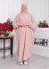 Muslim Wear Hijab Dresses , Women's Clothes Butterfly Hijab Set 2 Pieces 826 Pudra