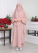 Muslim Wear Hijab Dresses , Women's Clothes Butterfly Hijab Set 2 Pieces 826 Pudra