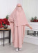 Muslim Wear Hijab Dresses , Women's Clothes Butterfly Hijab Set 2 Pieces 826 Pudra