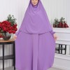 Muslim Wear Hijab Dresses , Womens Clothes Butterfly Hijab Set 2 Pieces 826 - lilac